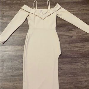 Nude Asymetrical Dress